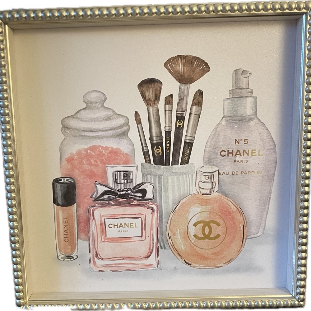 New Fashion / Makeup Canvas Framed Wall Art - 12” x 12”